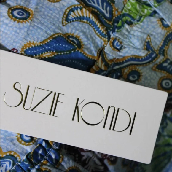 Suzi Kondi $325 NWT Coastal Batik Vari Ruffle Dress Paradeisos Batik Size XS - Picture 13 of 13